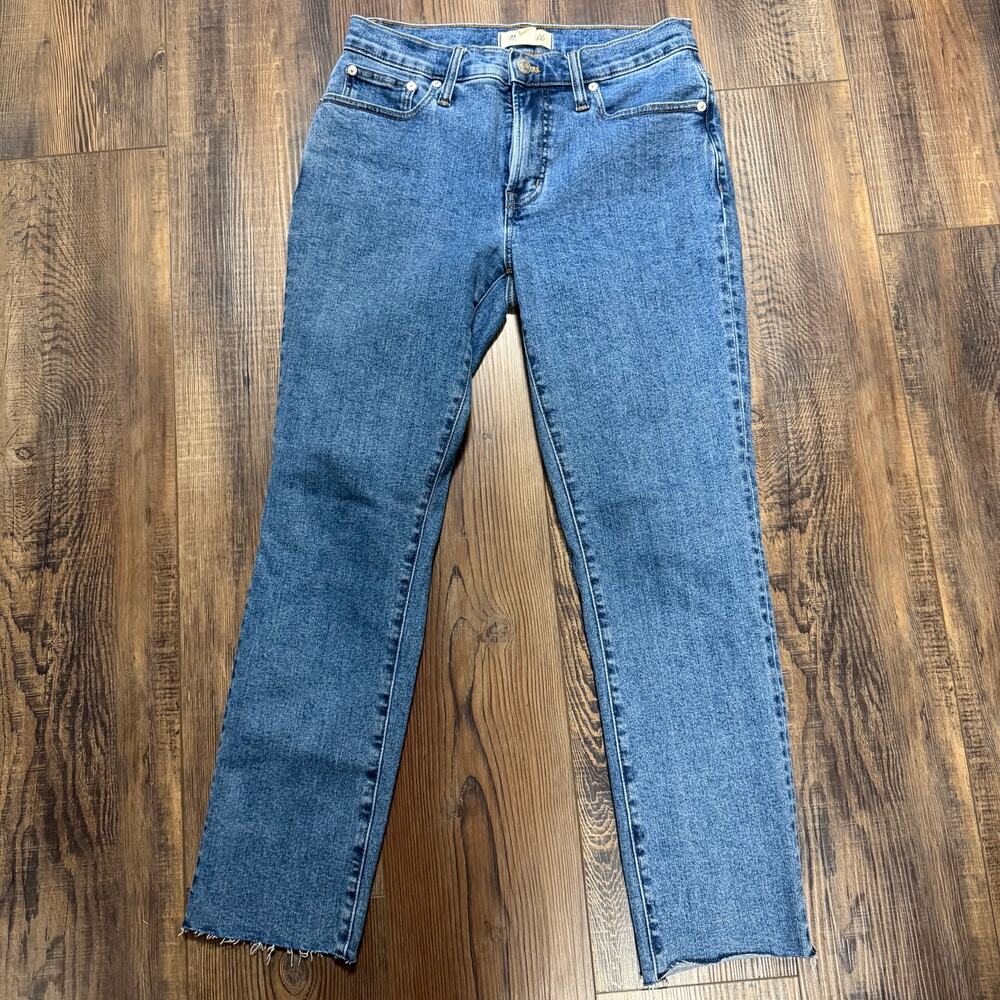 Madewell Women’s Midrise Perfect Vintage Jean Raw Hem Medium Wash 26